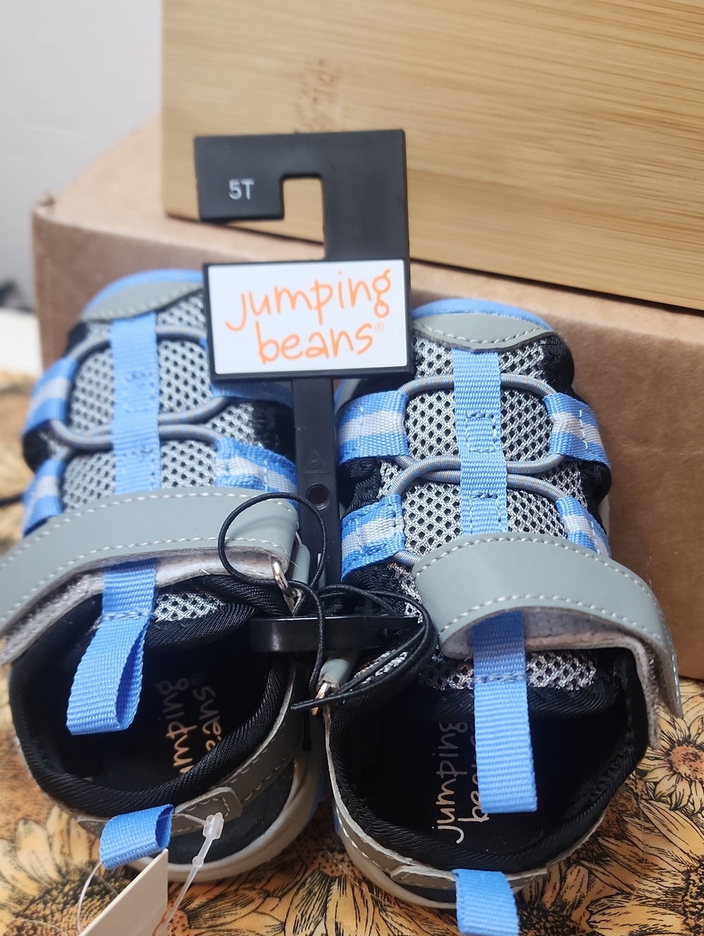 jumping beans Blue and Gray Kids Athletic Sandals
